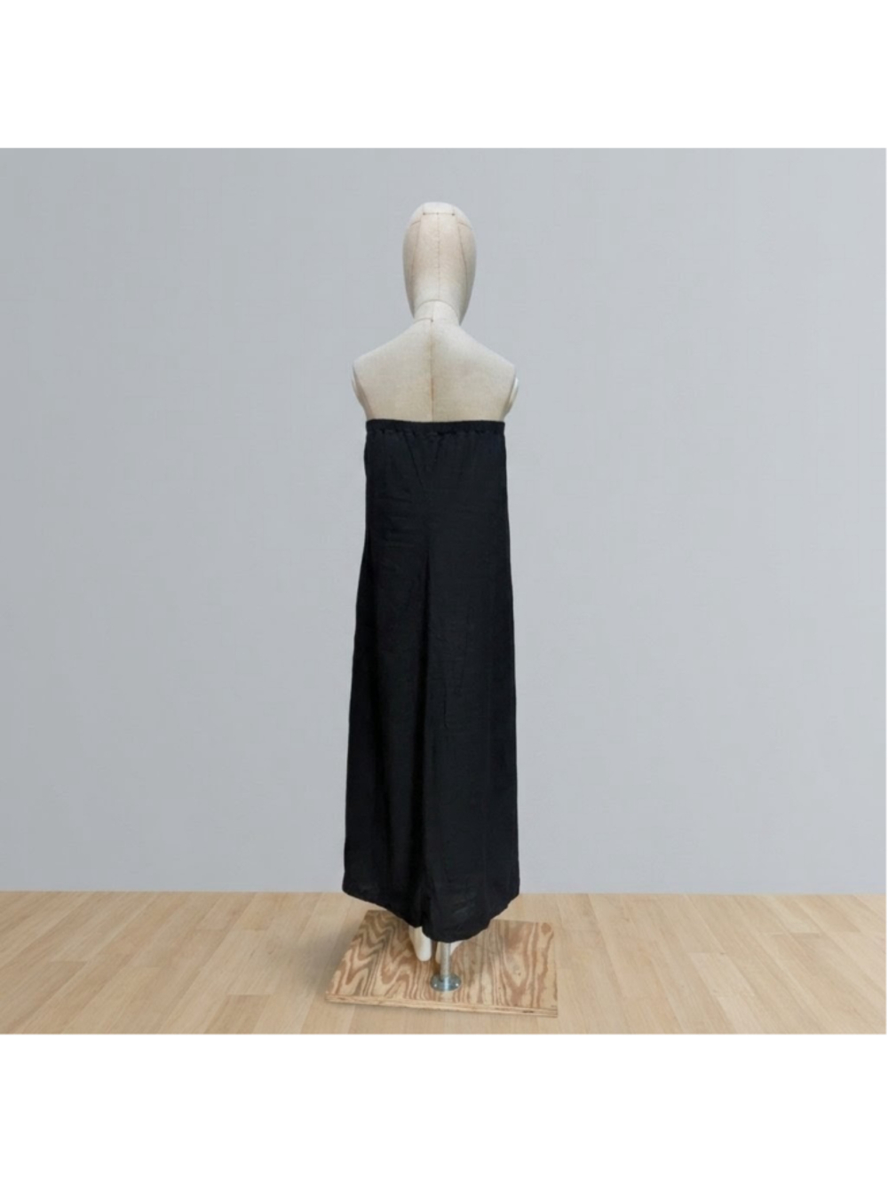 Stateside Linen Rayon Strapless Maxi Pocket Black Anthropologie Dress - Med - Picture 3 of 10